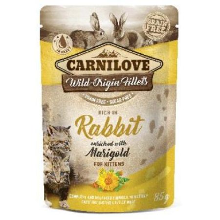 Carnilove Cat Pouch Kitten RabbitEnriched&Marigold 85g