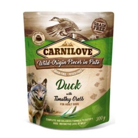 Carnilove Dog Pouch Paté Duck & Timothy Grass 300g