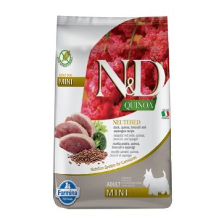 N&D Quinoa DOG Neutered Adult Mini Duck&Broccoli 2,5kg