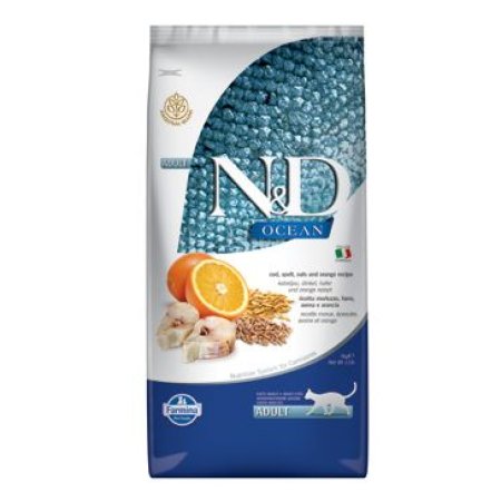 N&D OCEAN CAT LG Adult Codfish & Orange 5kg