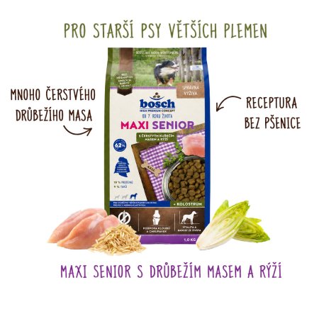Bosch Maxi Senior Poultry & Rice 12,5 kg