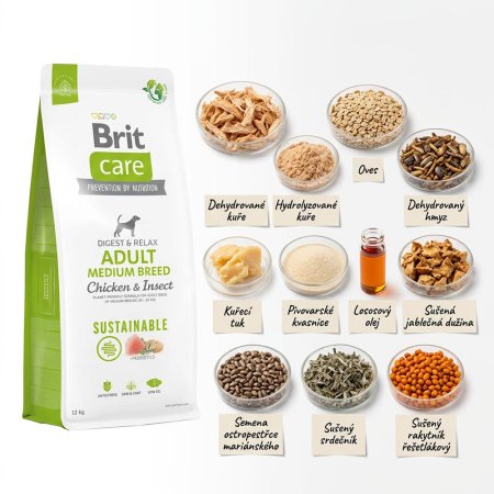 Brit Care Dog Sustainable Adult Medium Breed 1kg