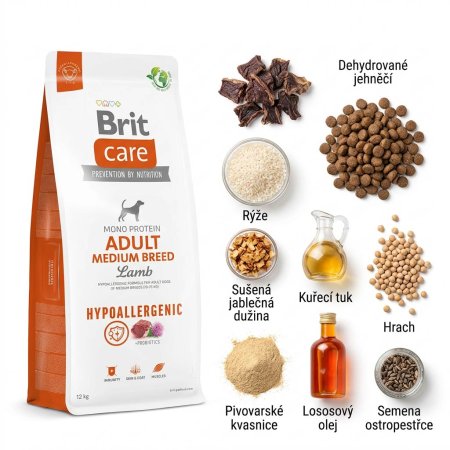 Brit Care Dog Hypoallergenic Adult Medium Breed 12kg