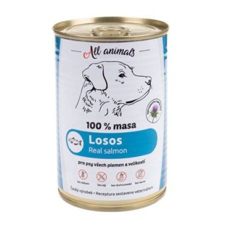 All Animals DOG losos mletý 400g