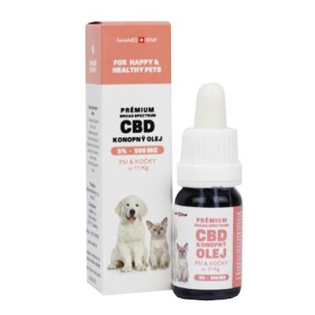 CBD olej pro malé psy a kočky 5%, 10ml