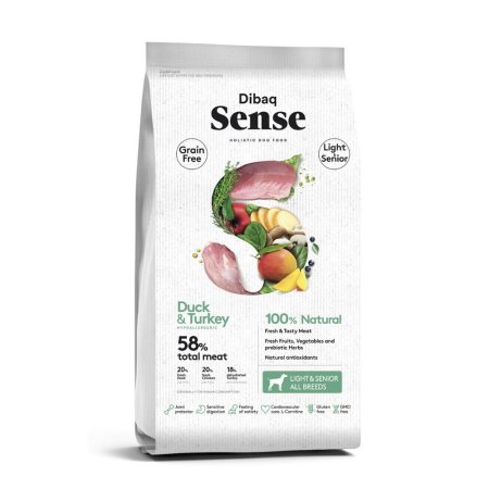 Dibaq Sense Grain Free Duck & Turkey Light & Senior 12 kg