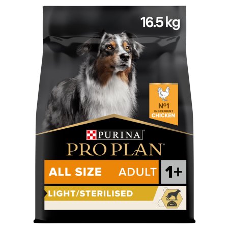 Pro Plan All Size Adult Light/Sterilised Optiweight kuře 14 + 2,5 kg