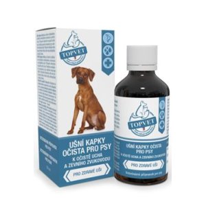 Ušní kapky očista pro psy TOPVET 50ml