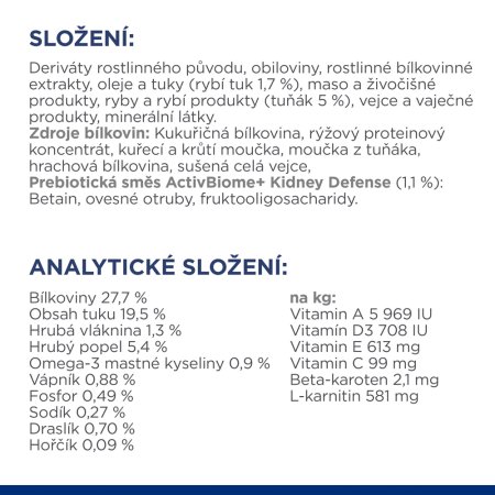 Hill’s Prescription Diet k/d Péče o ledviny granule pro kočky s tuňákem 1.5 kg