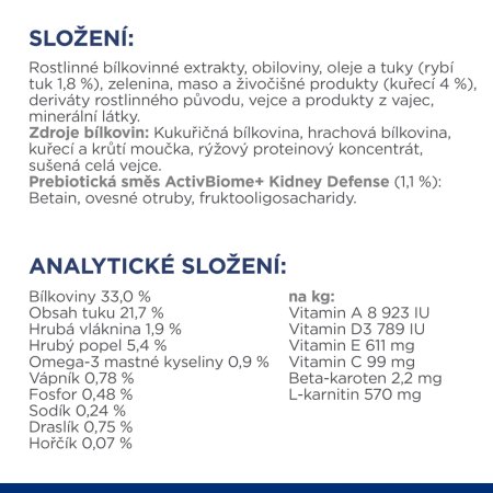 Hill’s Prescription Diet k/d Early Stage Péče o ledviny granule pro kočky 3 kg