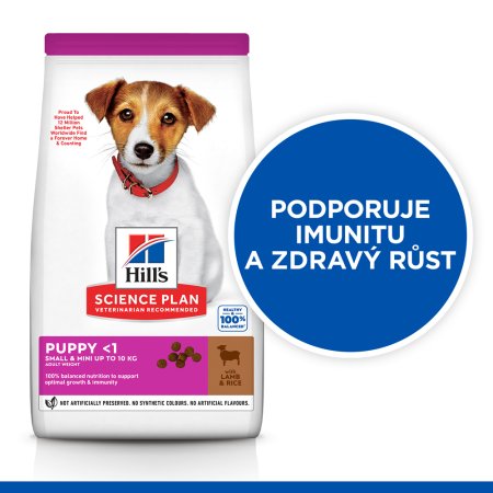 Hill’s Science Plan granule pro štěňata malých plemen s jehněčím a rýží 6 kg