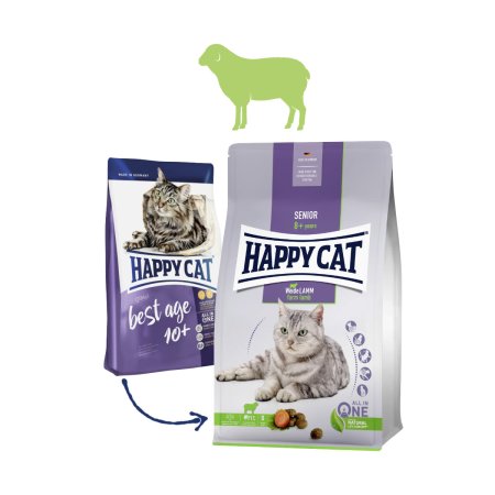 Happy Cat Senior Weide-Lamm / Jehněčí 300 g