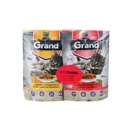 GRAND kaps. deluxe kočka 100% mas. Mtp.folie 5+1 á100g