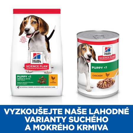 Hill’s Science Plan konzerva pro štěňata malých plemen s kuřecím 370 g
