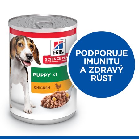 Hill’s Science Plan konzerva pro štěňata malých plemen s kuřecím 370 g