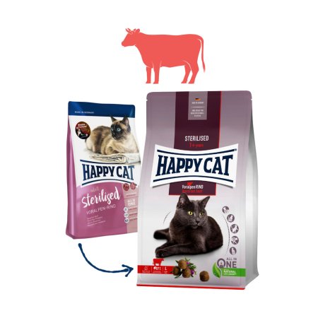 Happy Cat Sterilised Voralpen-Rind 4 kg