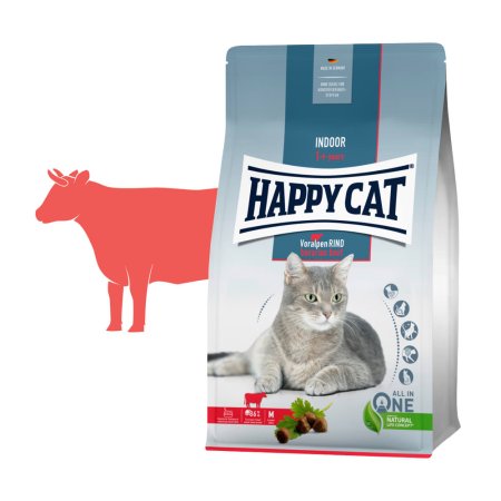Happy Cat Indoor Voralpen-Rind / Hovězí 300 g
