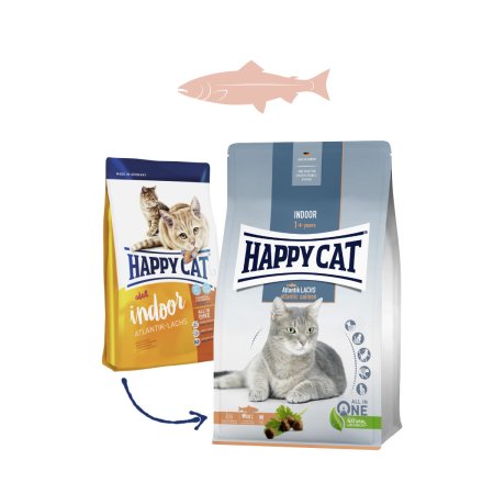 Happy Cat Indoor Atlantik-Lachs / Losos 300 g