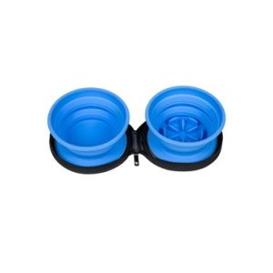 Cestovní dvojmiska SLOWFEEDER modrá 700ml KW