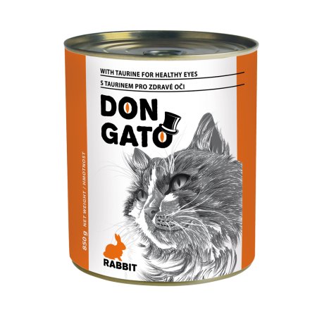 DON GATO Konzerva kočka králík 850 g