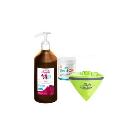 VITAR Veterinae Artivit Sirup 1000 ml + DentOn 100 g + obojek