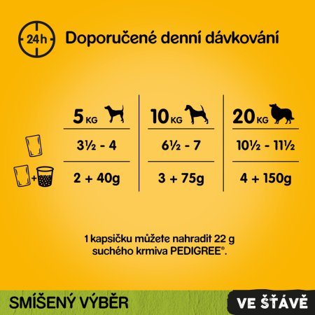 PEDIGREE mixovaný výběr ve šťávě 12pack 1200 g