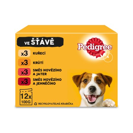 PEDIGREE mixovaný výběr ve šťávě 12pack 1200 g