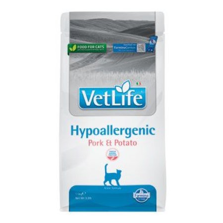 Vet Life Natural CAT Hypo Pork & Potato 1,5kg