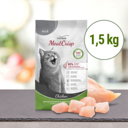 MeatCrisp Adult Chicken - Kuře pro dospělé kočky 1,5 kg