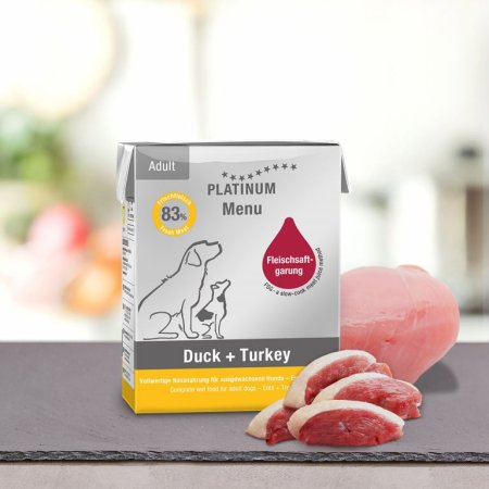 PLATINUM Natural Menu Duck + Turkey 375 g