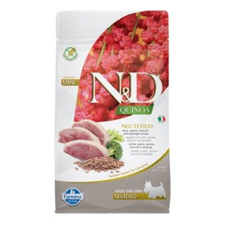 N&D Quinoa DOG Neutered Mini Duck&Broccoli&Asp. 800g