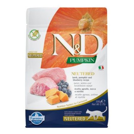 N&D Pumpkin CAT Neutered Lamb & Blueberry 300g