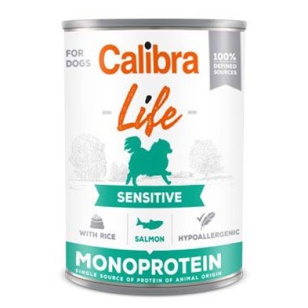 Calibra Dog Life  konz.Sensitive Salmon with rice 400g