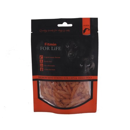 Fitmin dog & cat For Life treat salmon Mini stripes 70 g