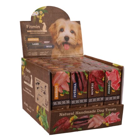 Fitmin dog Purity Snax STRIPES box 4 příchutě 24x35 g