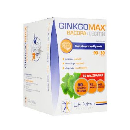 GinkgoMAX + Bacopa +Lecitin tob. 90+30zdarma