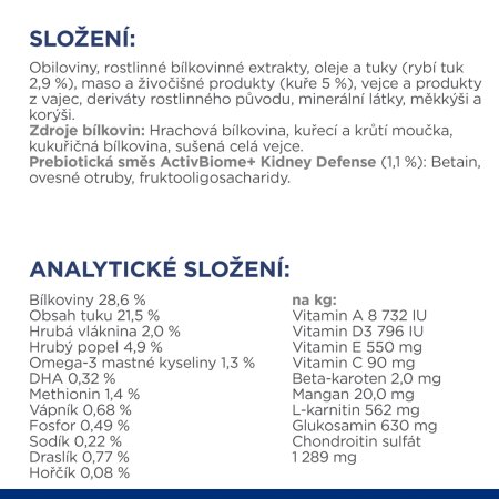 Hill’s Prescription Diet k/d + Mobility Péče o ledviny granule pro kočky 1.5 kg