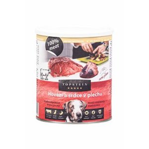 Topstein hovězí a srdce v plechu 800 g