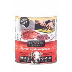 Topstein hovězí s játry v plechu 800 g