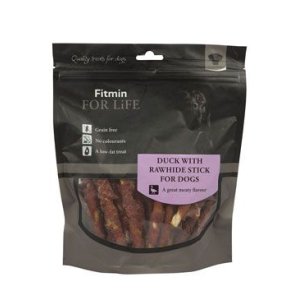 Fitmin dog For Life treat duck with rawhide stick 400 g