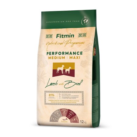 Fitmin dog medium maxi performance Lamb & Beef 12 kg