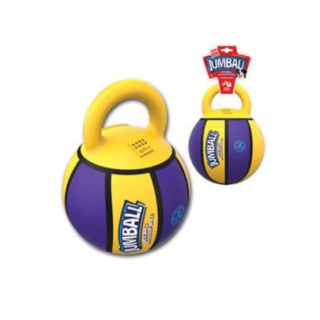 GiGwi Jumball Basketball míč s rukojetí žluto-fialový, 20cm