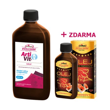 VITAR Veterinae Artivit Sirup 500 ml + 1x Lososový olej 200 ml ZDARMA