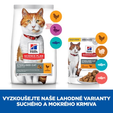 Hill’s Science Plan granule pro kastrované dospělé kočky s kuřecím 15 kg