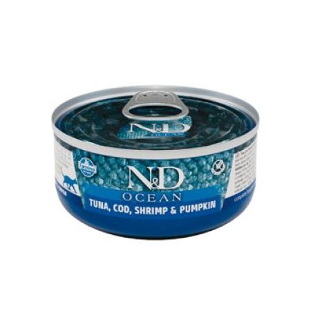 N&D CAT OCEAN Adult Tuna & Cod & Shrimp & Pumpkin 70g