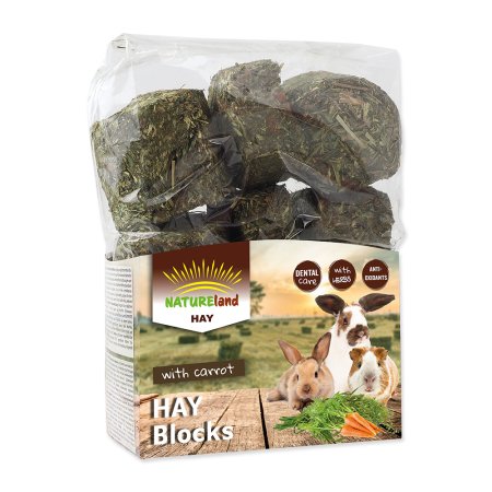 Seno NATURE LAND Hay bloky s mrkví 600 g