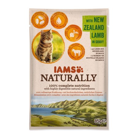 Kapsička IAMS Cat Naturally with New Zealand Lamb in Gravy 85g