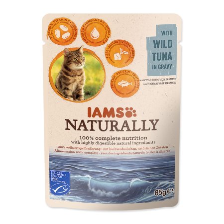 Kapsička IAMS Cat Naturally with Wild Tuna in Gravy 85 g