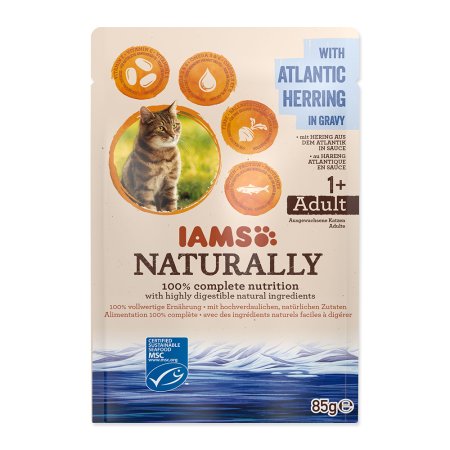 Kapsička IAMS Cat Naturally with Atlantic Herring in Gravy 85 g