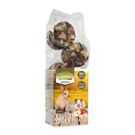 Pochoutka NATURE LAND Brunch sušenky s jablky a banány 120 g